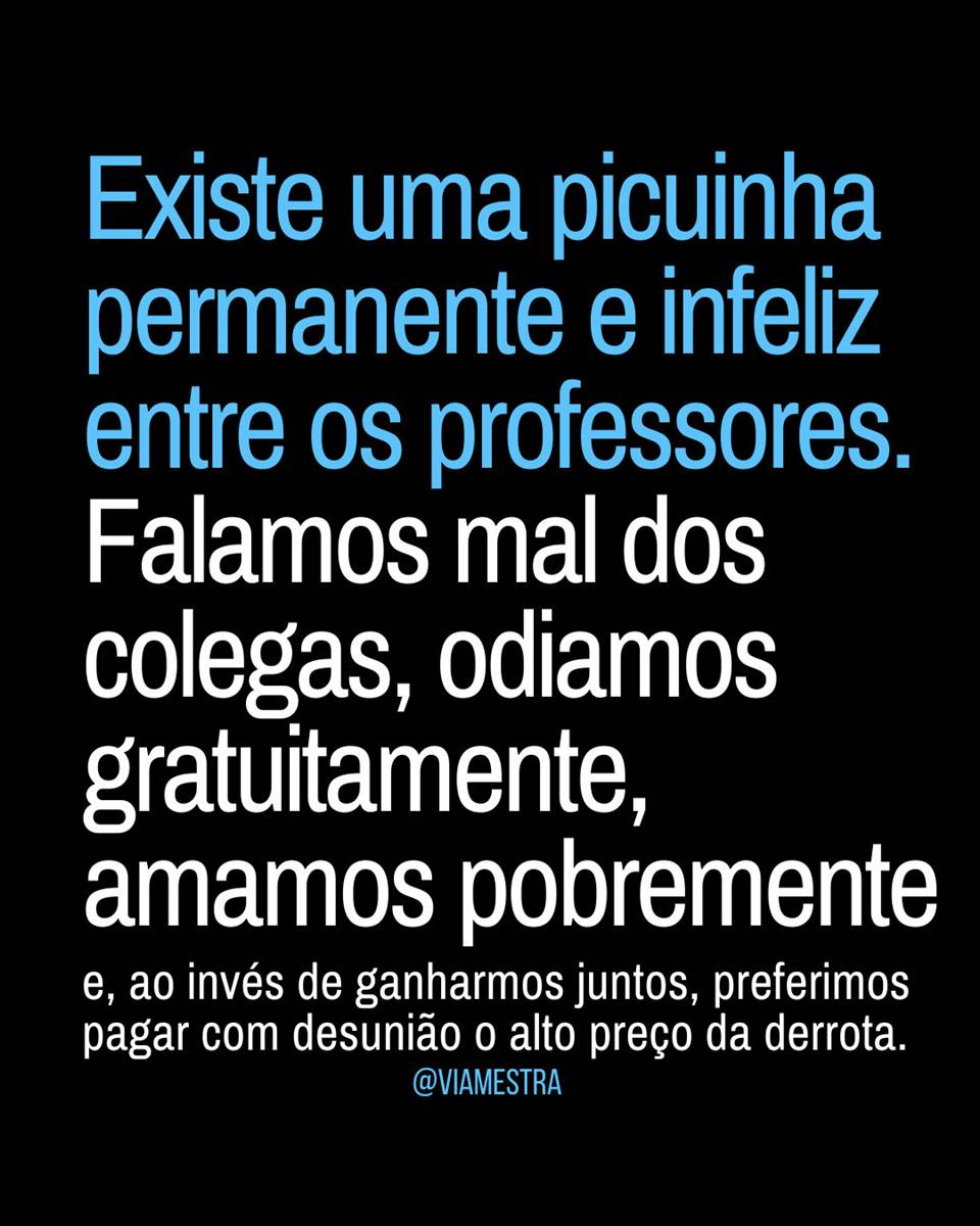 Respira fundo, que o texto vai doer!