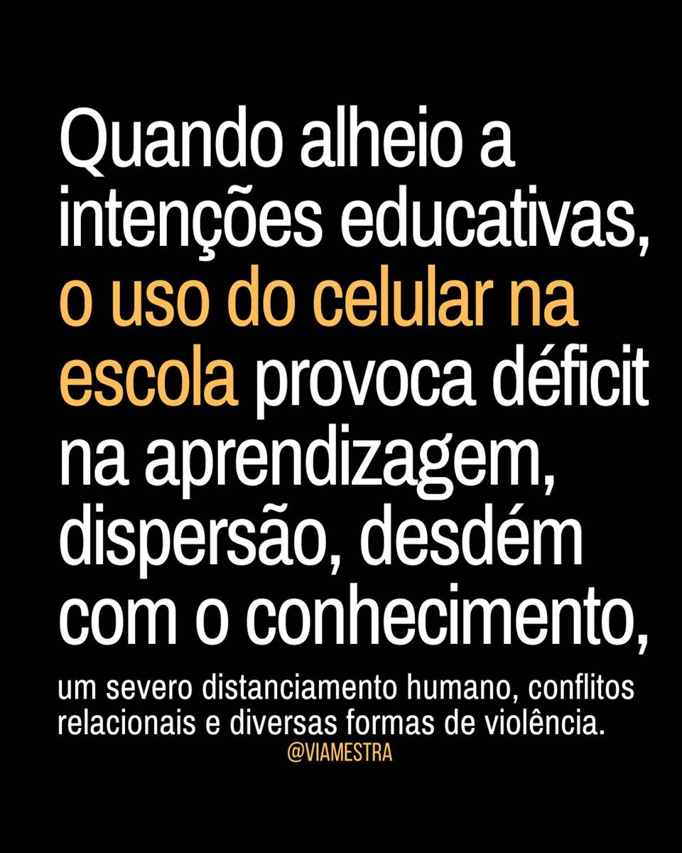 Celular na escola: é proibido não cumprir