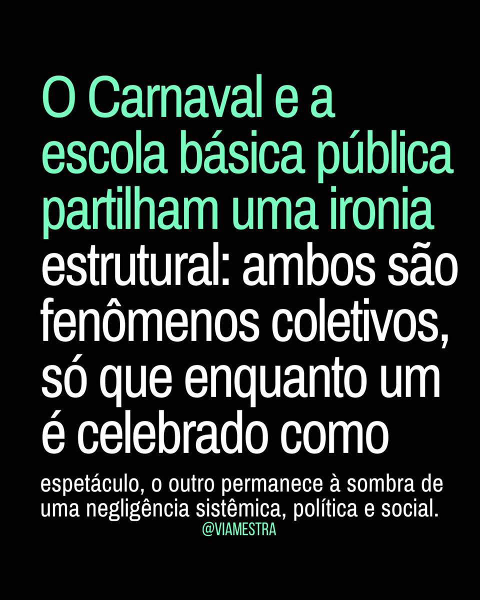 Carnaval e escola pública