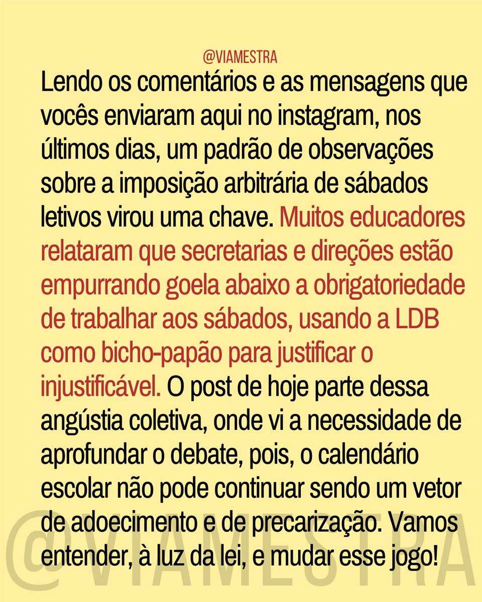 Como LDB e PPP podem extinguir os sábados letivos (2/10)
