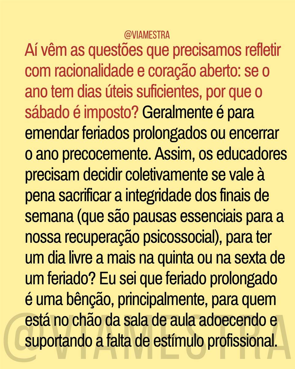 Como LDB e PPP podem extinguir os sábados letivos (7/10)