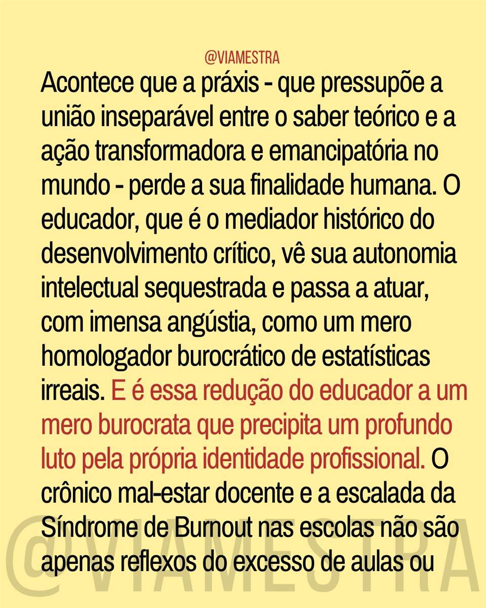 A ilusão dos recordes: o esvaziamento do ensino e o adoecimento ético docente (Parte 2) (5/10)