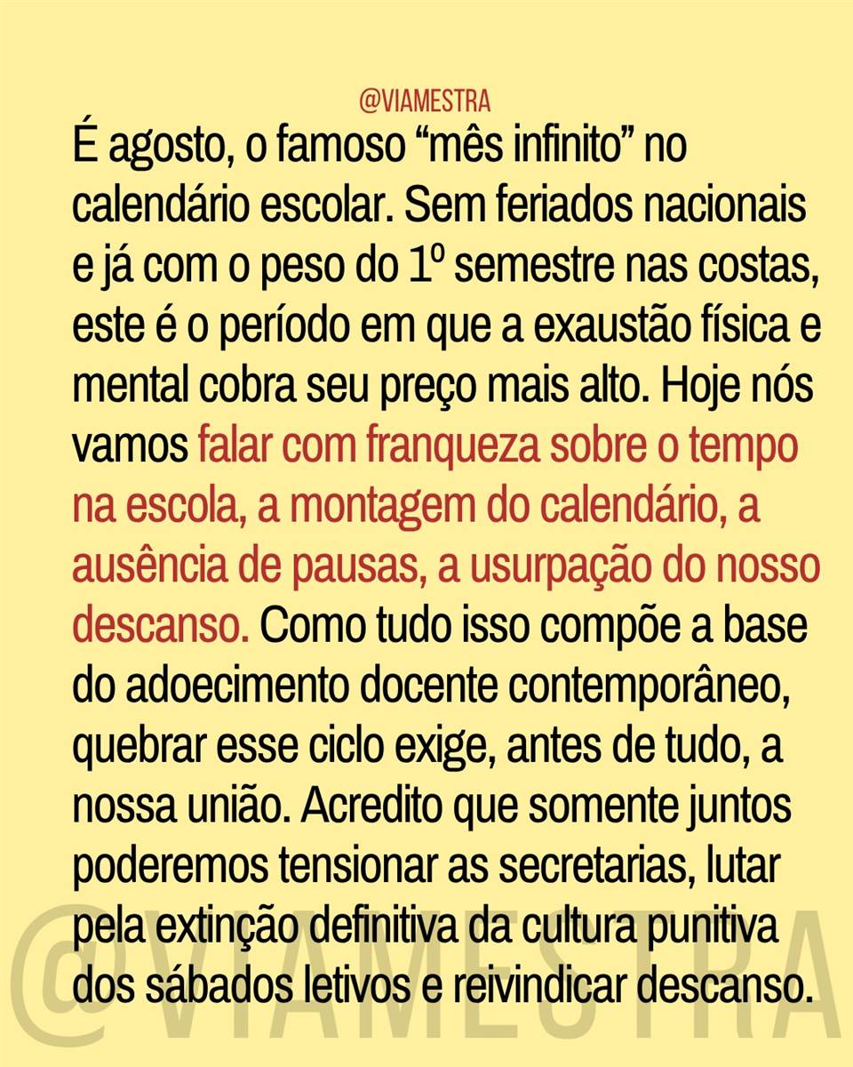 Repita: sábado letivo não é lei (2/10)
