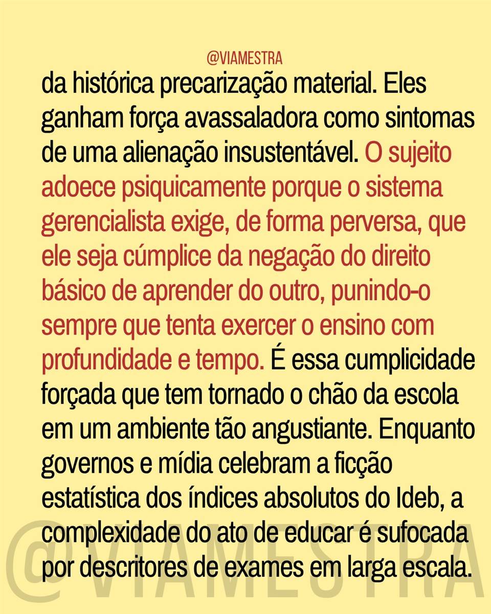 A ilusão dos recordes: o esvaziamento do ensino e o adoecimento ético docente (Parte 2) (6/10)