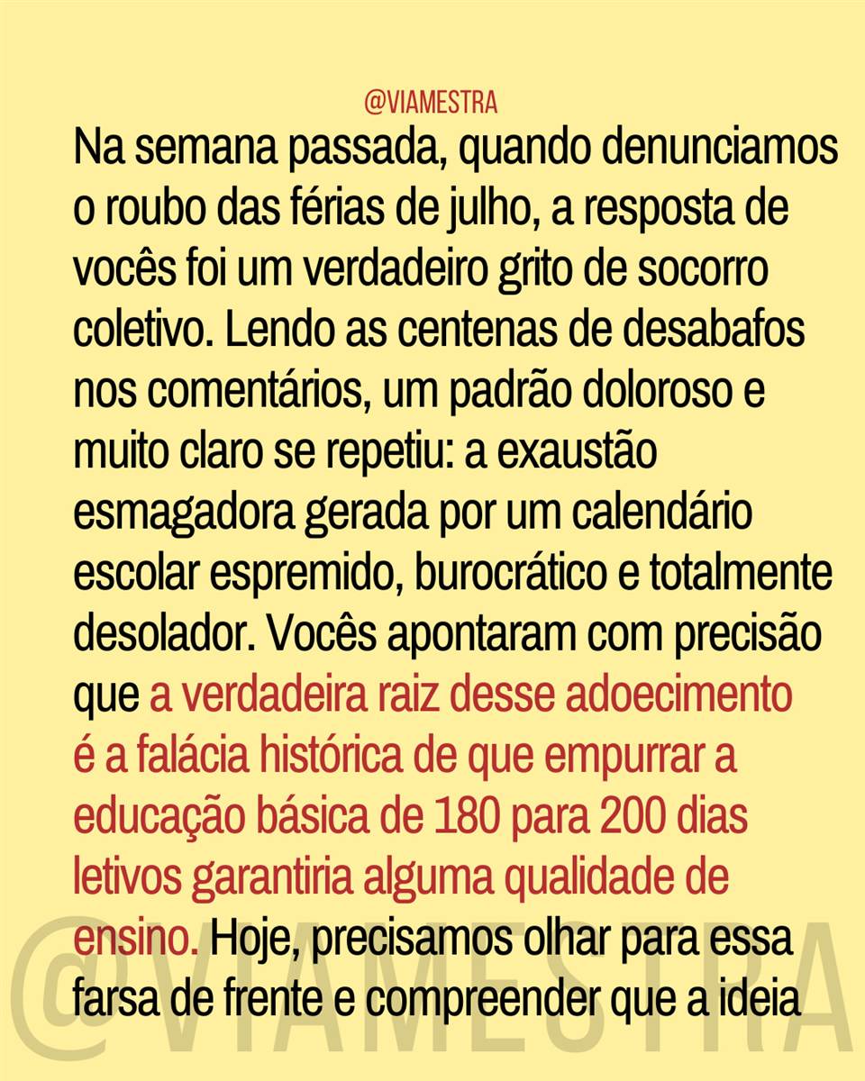 A ilusão matemática do calendário: por que mais dias letivos não salvam a educação? (2/10)
