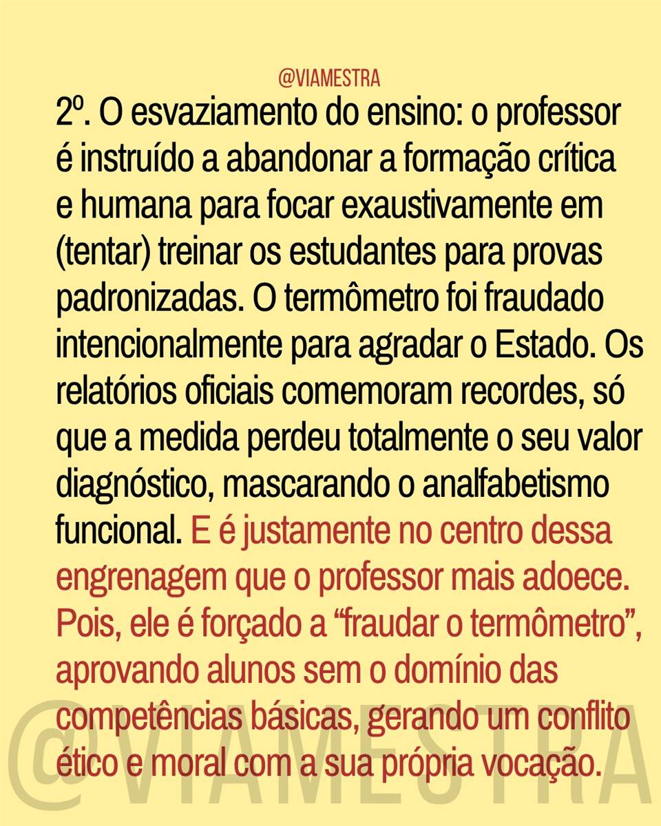 A ilusão dos recordes: o esvaziamento do ensino e o adoecimento ético docente (Parte 2) (3/10)