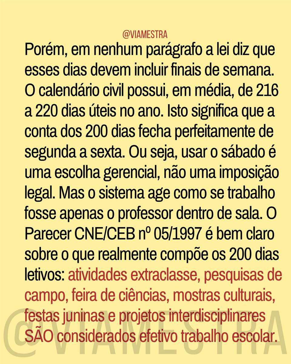 Como LDB e PPP podem extinguir os sábados letivos (4/10)