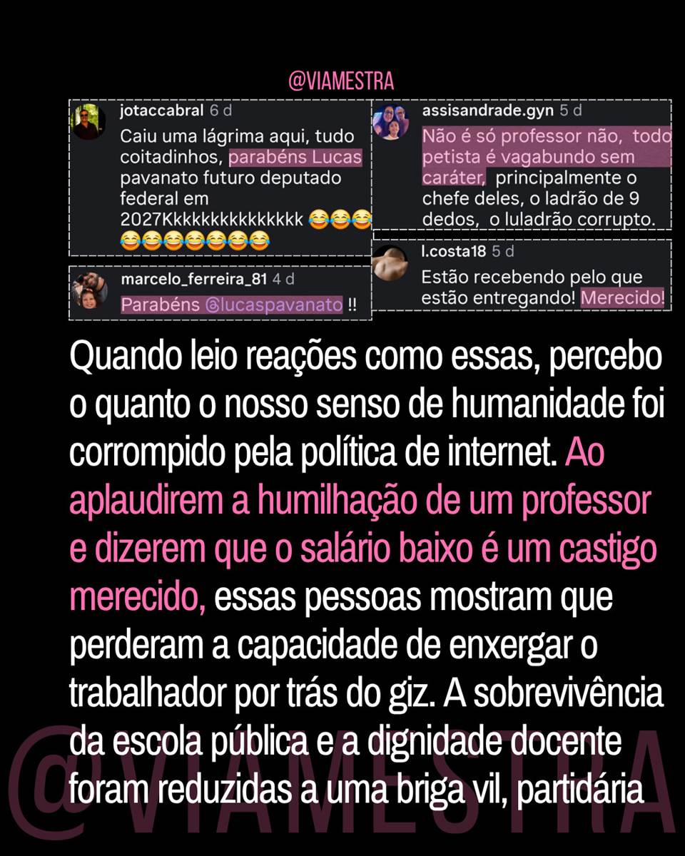 Por que grande parte da sociedade brasileira decidiu premiar o escárnio e punir o giz? (6/10)