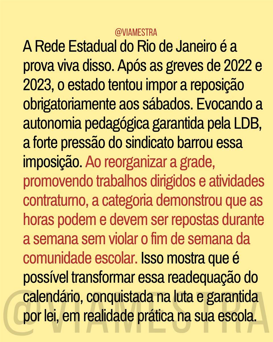 Repita: sábado letivo não é lei (8/10)