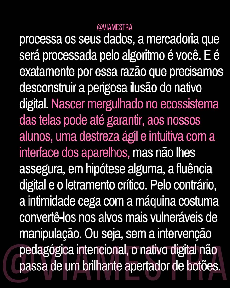 Nativos digitais ou consumidores passivos? A urgência do Eixo 2 da BNCC Computação nas escolas. (10/10)