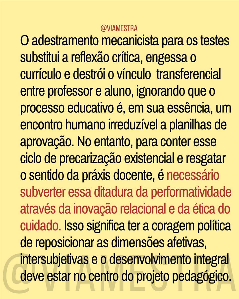 A ilusão dos recordes: o esvaziamento do ensino e o adoecimento ético docente (Parte 2) (7/10)