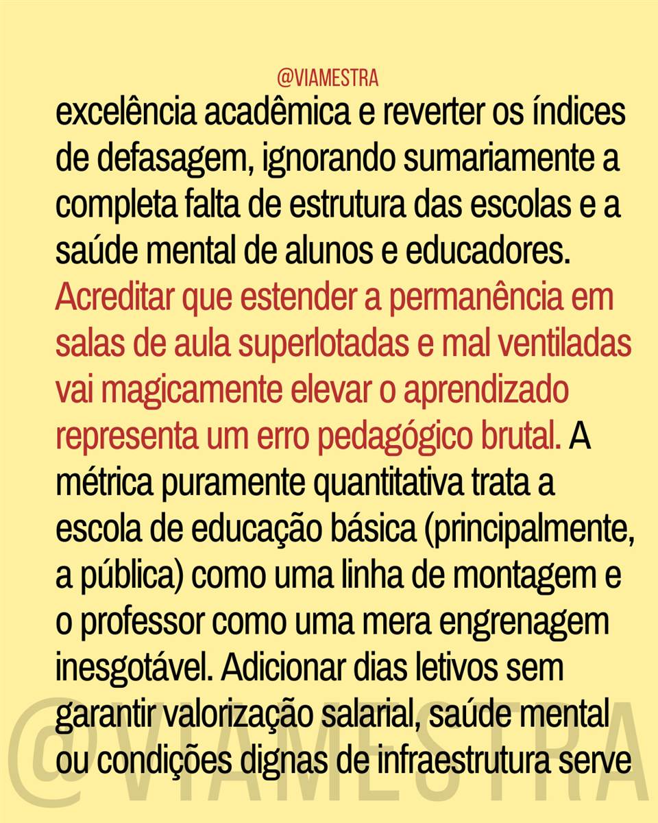 A ilusão matemática do calendário: por que mais dias letivos não salvam a educação? (4/10)