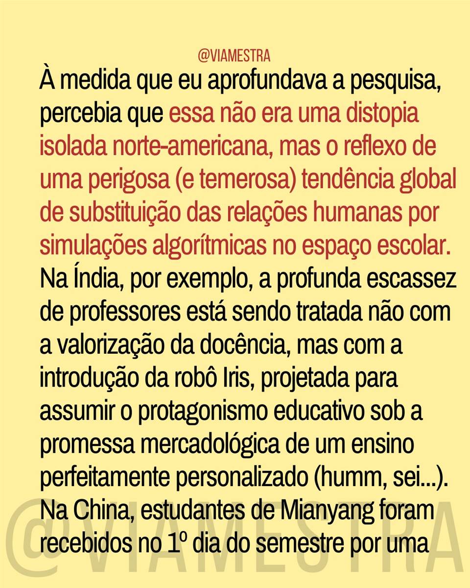Professores ou robôs? O perigoso avanço da IA nas salas de aula (3/10)