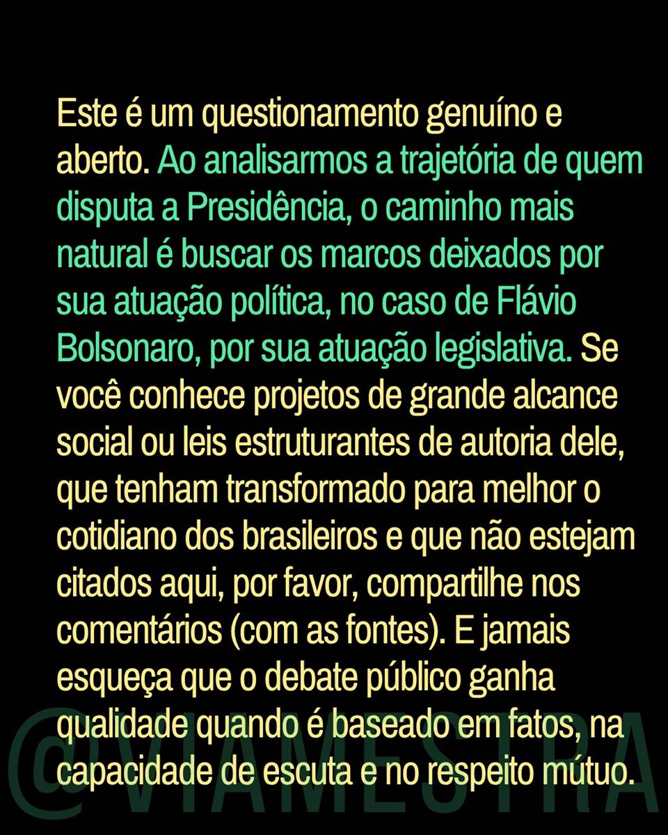 O que os candidatos a Presidência construíram para o Brasil? Parte 1: Flávio Bolsonaro (2/10)