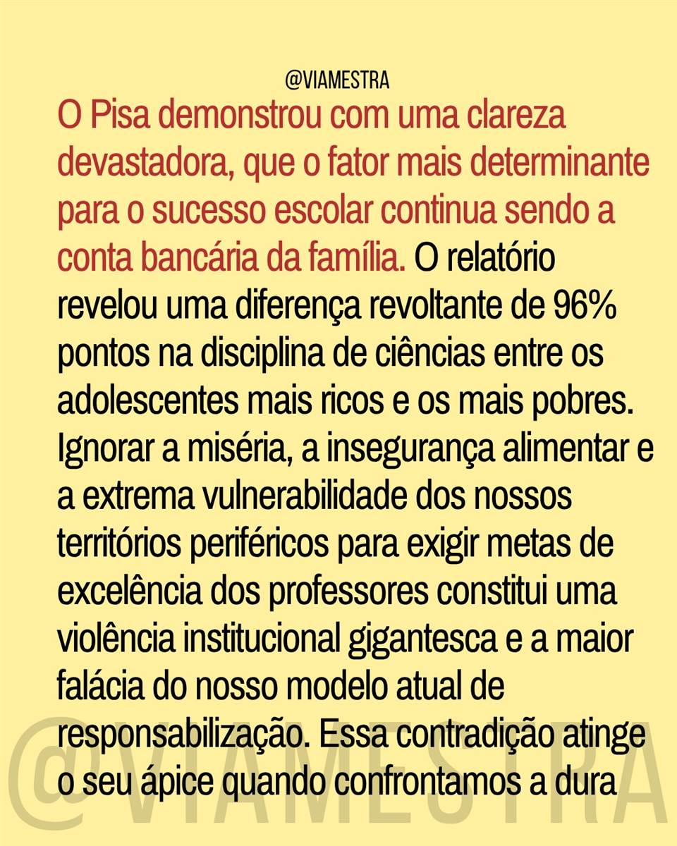 O Brasil no PISA/2025: entre o cinismo das manchetes e o emapte com nações em crises humanitárias (parte 2) (8/10)