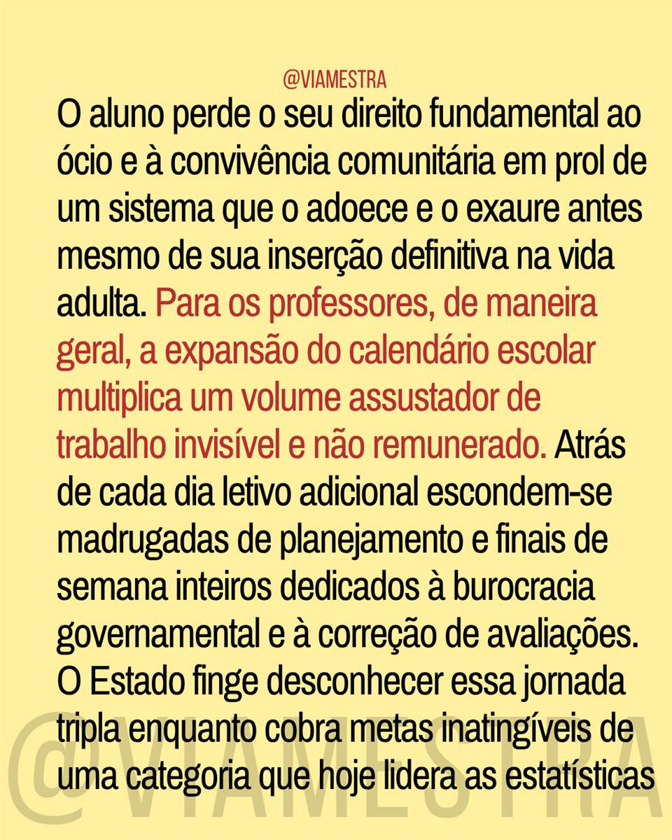 A ilusão matemática do calendário: por que mais dias letivos não salvam a educação? (7/10)