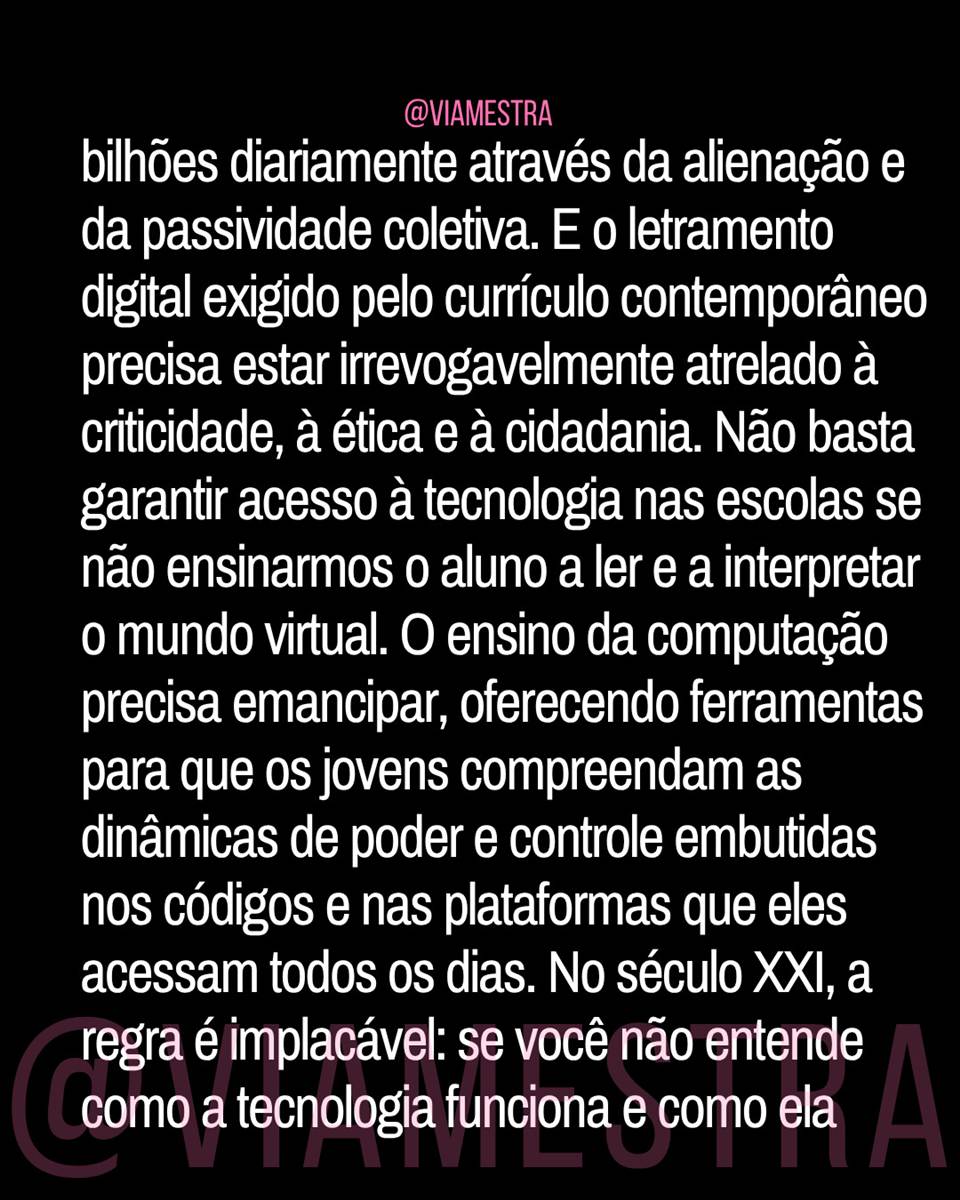 Nativos digitais ou consumidores passivos? A urgência do Eixo 2 da BNCC Computação nas escolas. (9/10)