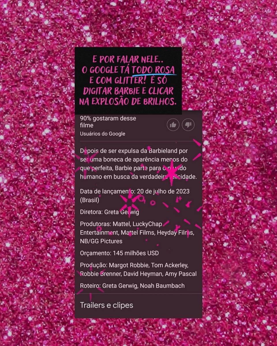 Eu não resisti! Mal dou conta de fazer um post por semana, cá estou eu publicando a Barbie, o pink e o entretenimento. Por que? (7/10)