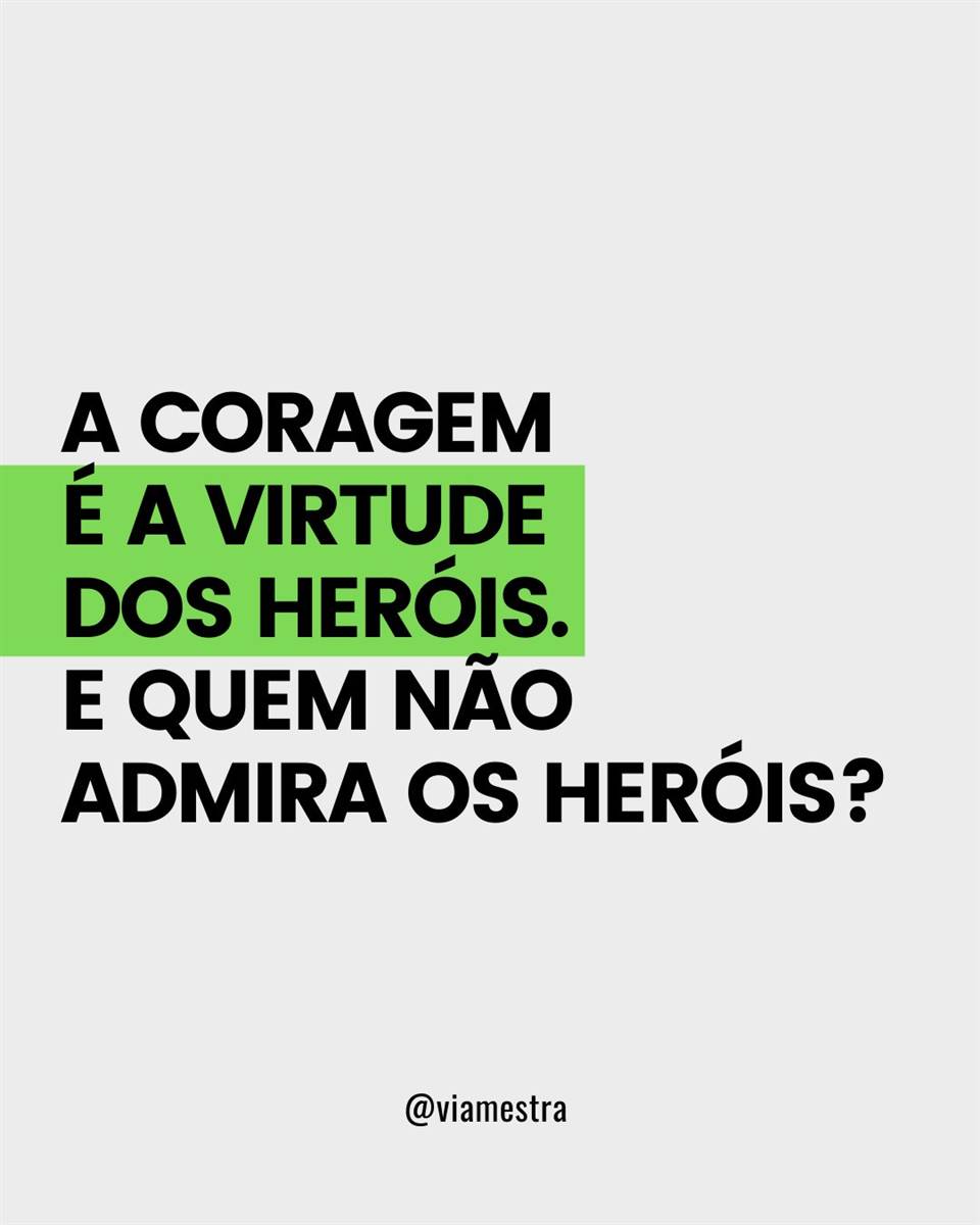Para homenagear os Profissionais da Educação escolhi uma virtude que representa o mais famoso conceito destinado aos heróis: a coragem. Busquei refletir a coragem a partir das abordagens filosóficas presentes no livro “Pequeno tratado das grandes virtudes”, obra-prima (belíssima) do filósofo francês André Comte-Sponville; que reuniu 18 virtudes (objeto de análise) que nos fazem pensar, em como cada uma delas nos faltam. (5/10)