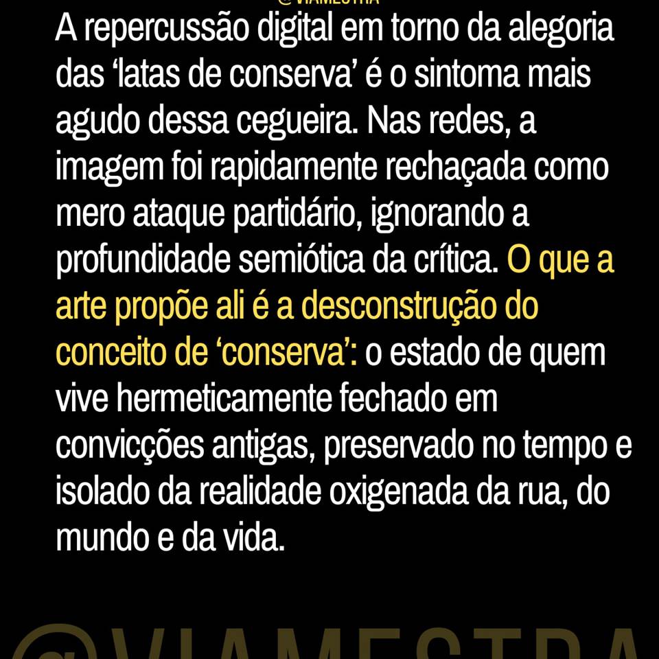 Quebrei o protocolo da nossa segunda-feira, eu sei. Mas há momentos em que o descanso não é apenas um intervalo, é poder viver longe das redes e das burocracias laborais. Desligar as demandas, sair do modo "produção" e apenas descansar o lombo e a mente, algo que nós, educadores, muitas vezes negligenciamos. E, pensando bem, talvez não haja dia mais simbólico que esta Quarta-feira de Cinzas, quando a poeira baixa e a euforia dá lugar à reflexão, para trazermos à tona uma análise mais sóbria sobre tudo o que acabamos de ver na avenida. (4/10)