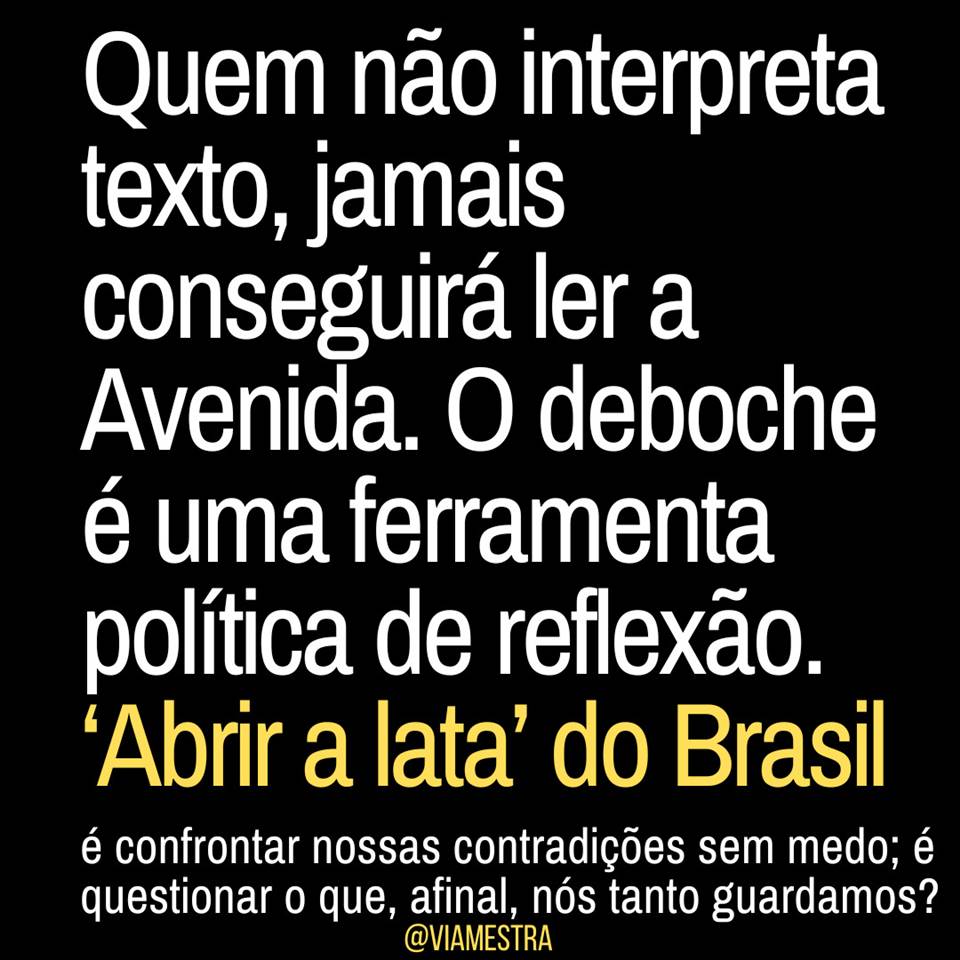 Quebrei o protocolo da nossa segunda-feira, eu sei. Mas há momentos em que o descanso não é apenas um intervalo, é poder viver longe das redes e das burocracias laborais. Desligar as demandas, sair do modo "produção" e apenas descansar o lombo e a mente, algo que nós, educadores, muitas vezes negligenciamos. E, pensando bem, talvez não haja dia mais simbólico que esta Quarta-feira de Cinzas, quando a poeira baixa e a euforia dá lugar à reflexão, para trazermos à tona uma análise mais sóbria sobre tudo o que acabamos de ver na avenida. (1/10)