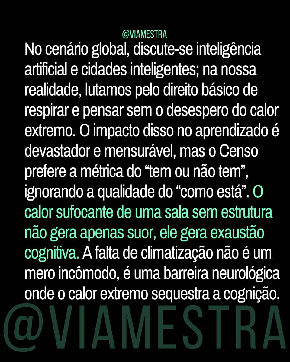 Censo Escolar 2025: entre a estatística fria e a ‘sauna de aula’ (Parte 2/5). (5/9)