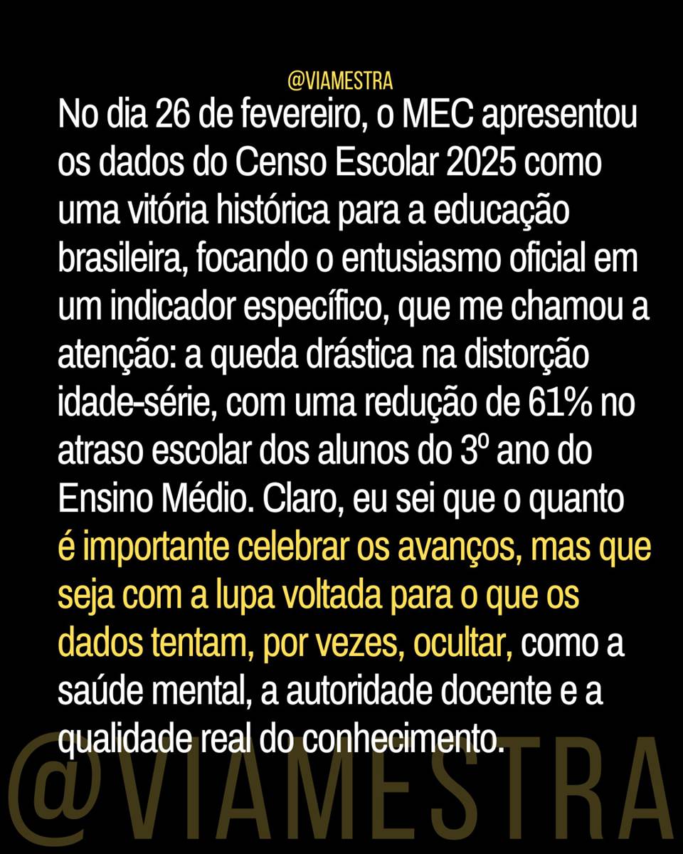 Vamos falar do Censo escolar 2025? (2/10)