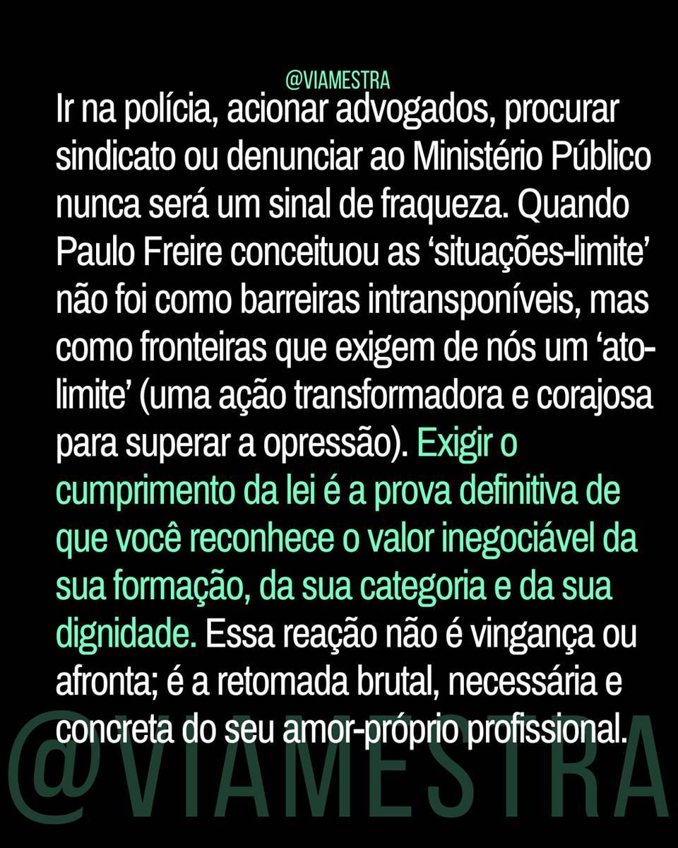 Quando o diálogo pedagógico se esgota, a lei se torna a nossa única ferramenta de sobrevivência (9/10)