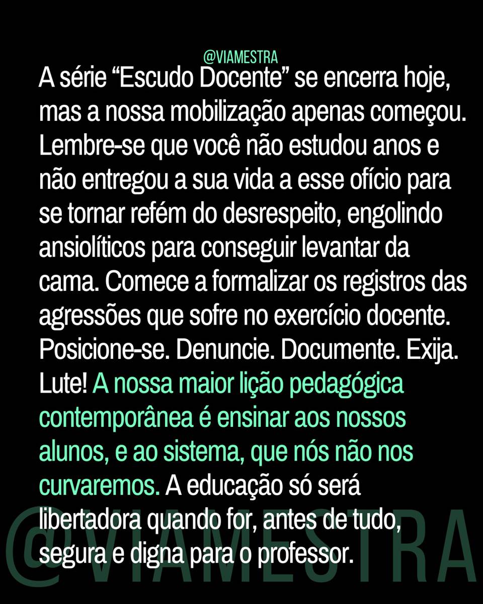 Quando o diálogo pedagógico se esgota, a lei se torna a nossa única ferramenta de sobrevivência (10/10)