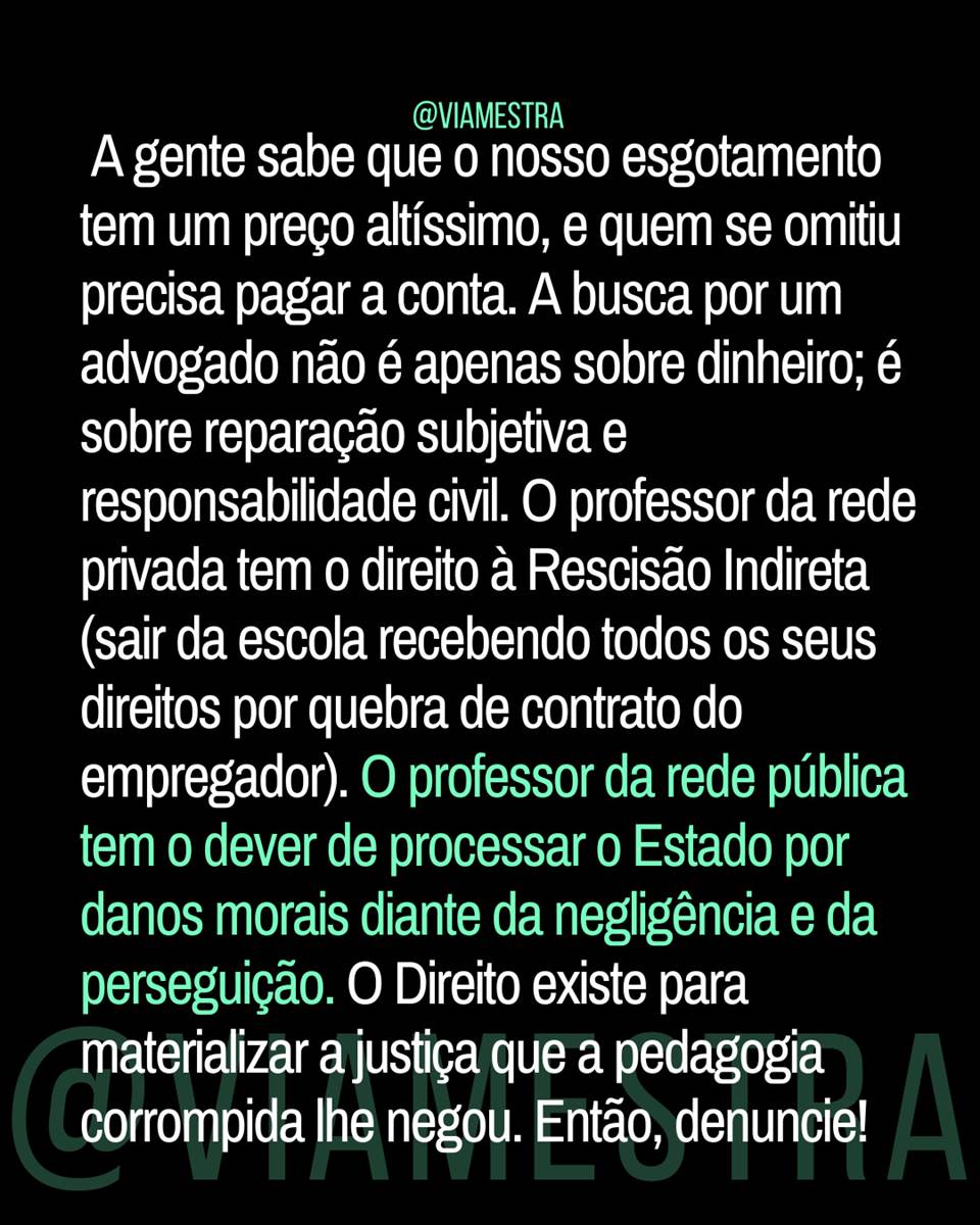 Quando o diálogo pedagógico se esgota, a lei se torna a nossa única ferramenta de sobrevivência (8/10)