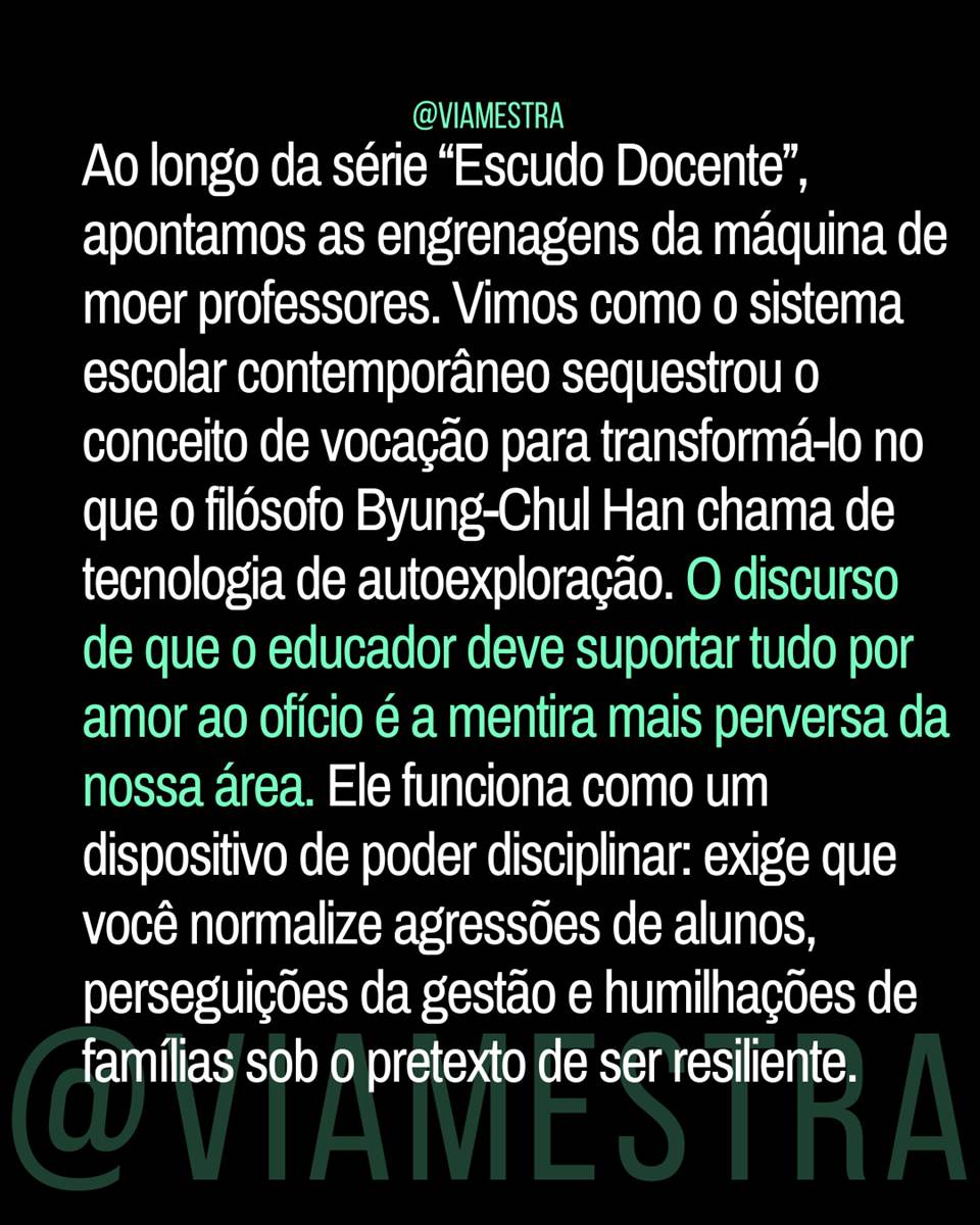 Quando o diálogo pedagógico se esgota, a lei se torna a nossa única ferramenta de sobrevivência (2/10)
