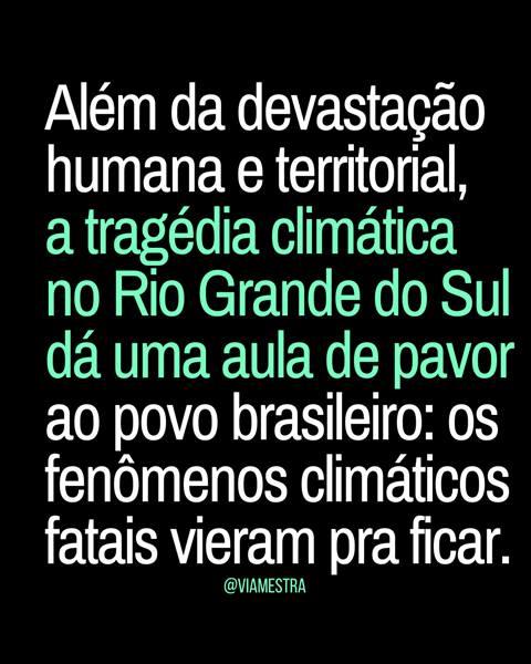 Toda segunda posto trechos da coluna no jornal, onde escrevo sobre o mal-estar docente e escolar. Hoje falo da tragédia no Rio Grande do Sul em contexto educacional.