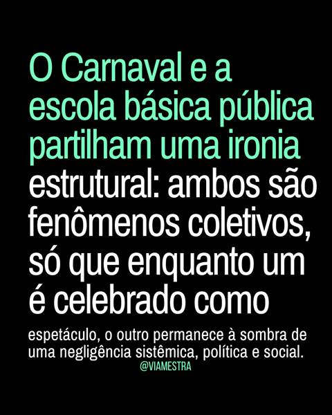 Carnaval e escola pública