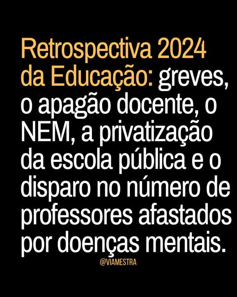 Retrospectiva 2024 da educação