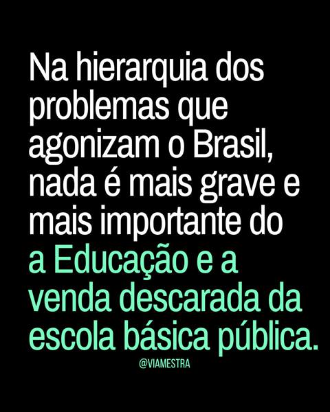 Toda segunda posto trechos da coluna no jornal, onde escrevo sobre o mal-estar docente e escolar. Hoje falo da educação pública/gratuita como direito.