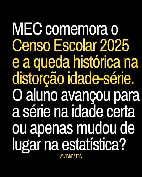 Vamos falar do Censo escolar 2025?